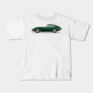 E Type Series 1 Coupe British Racing Green Kids T-Shirt